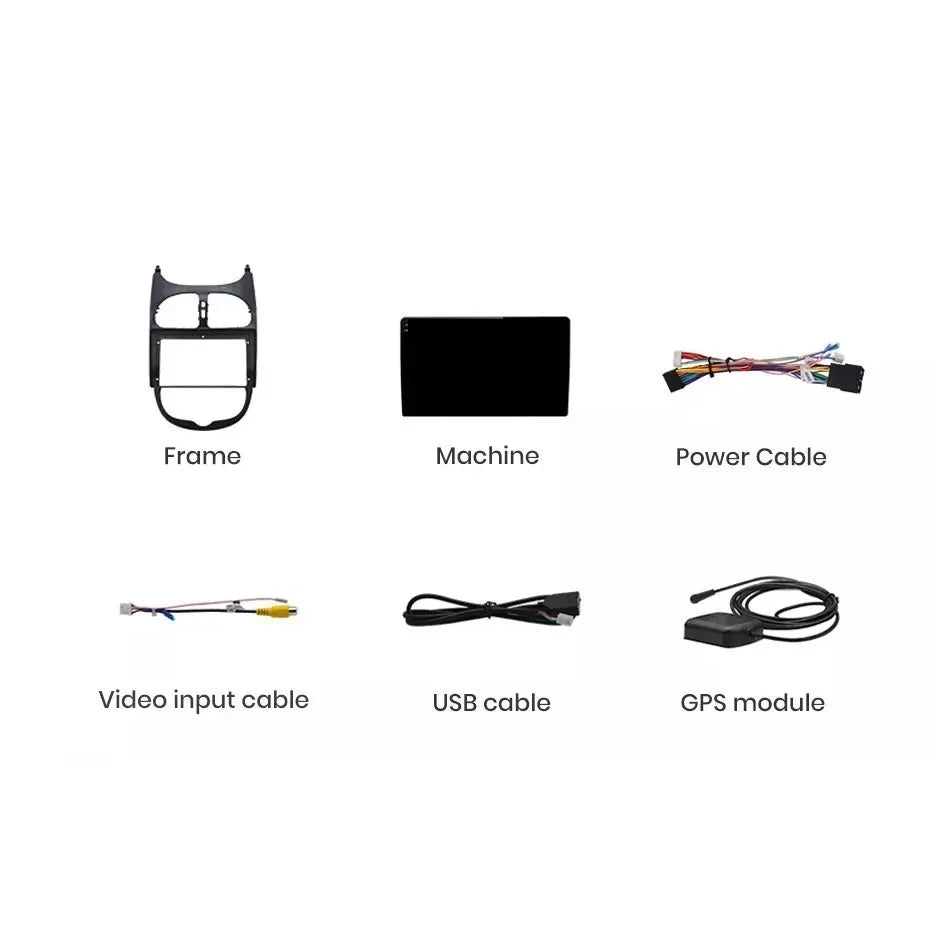 Navigatie Peugeot 206 (2001-2008), Ecran 9 inch, 1GB RAM 32GB