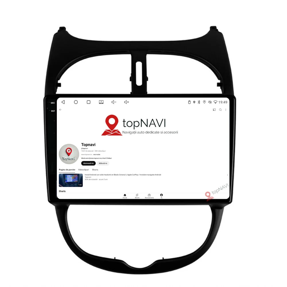 Navigatie Peugeot 206 (2001-2008), Ecran 9 inch 2K, 12GB RAM 256GB, 8-core