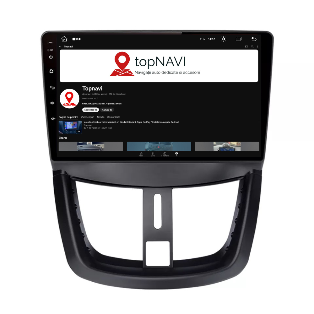 Navigatie Peugeot 207 (2006-2015), Ecran 9 inch, 1GB RAM 32GB