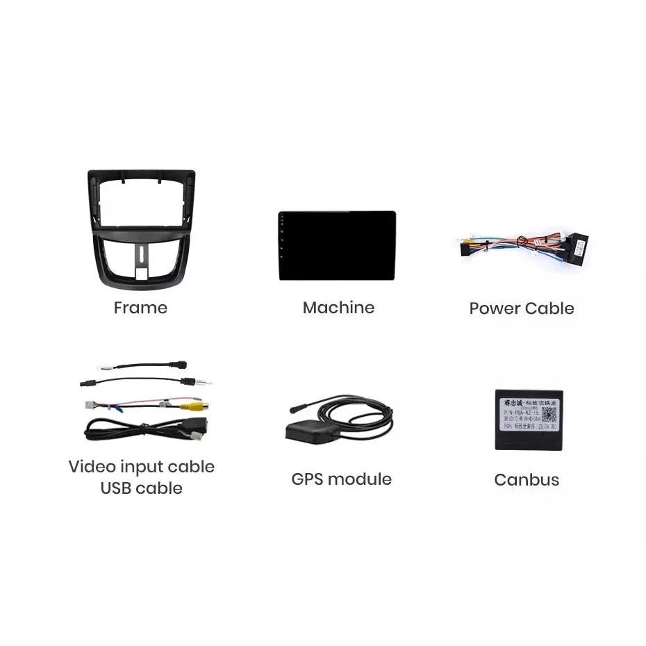 Navigatie Peugeot 207 (2006-2015), Ecran 9 inch, 2GB RAM 32GB