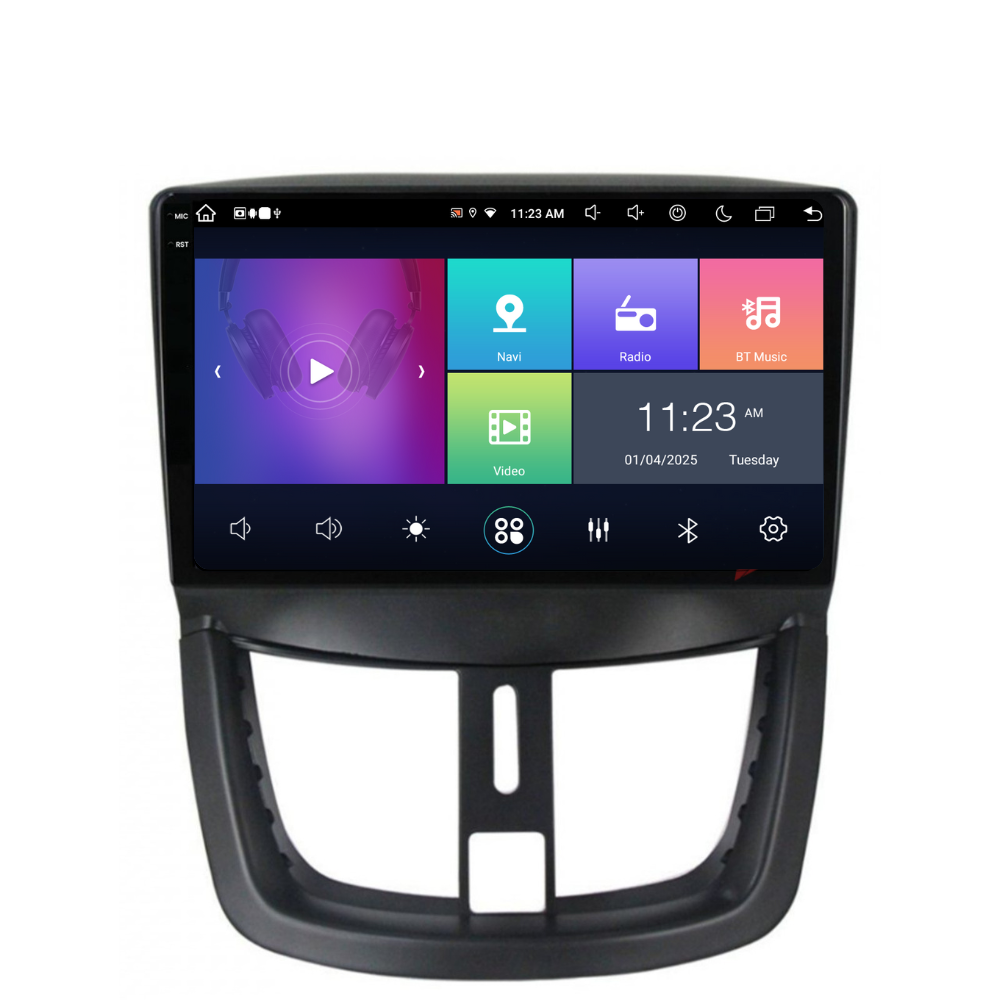 Navigatie Peugeot 207 (2006-2015), Ecran 2K, 4GB RAM 64GB, 8-core