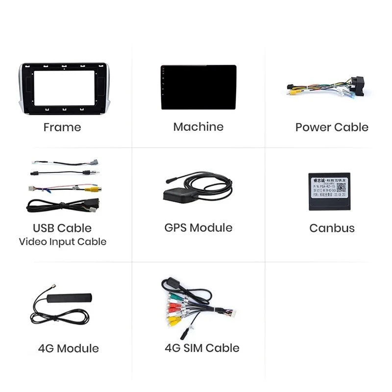 Navigatie Peugeot 2008 (2013-2017), Ecran 2K, 4GB 64GB, 8-core