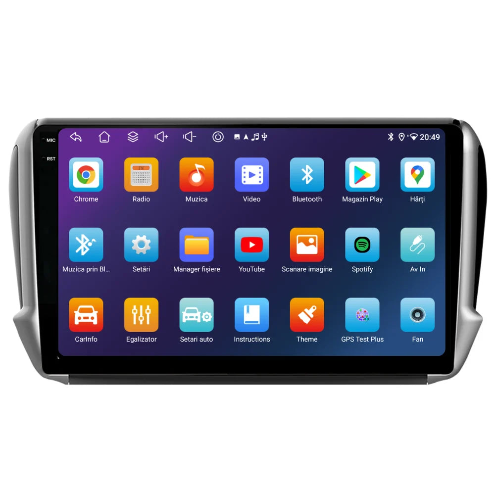 Navigatie Peugeot 2008 (2013-2017), Ecran 10 inch, 6GB 128GB, 8-core