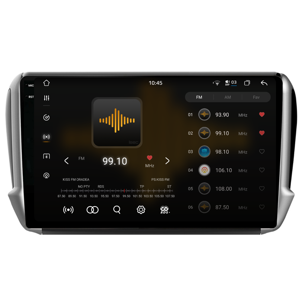 Navigatie Peugeot 208 (2013-2017), Ecran 10 inch 2K, 12GB 256GB, 8-core