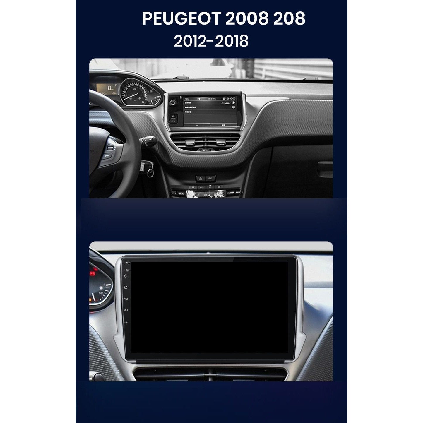 Navigatie Peugeot 208 (2013-2017), Ecran 2K, 8GB 256GB, 8-core