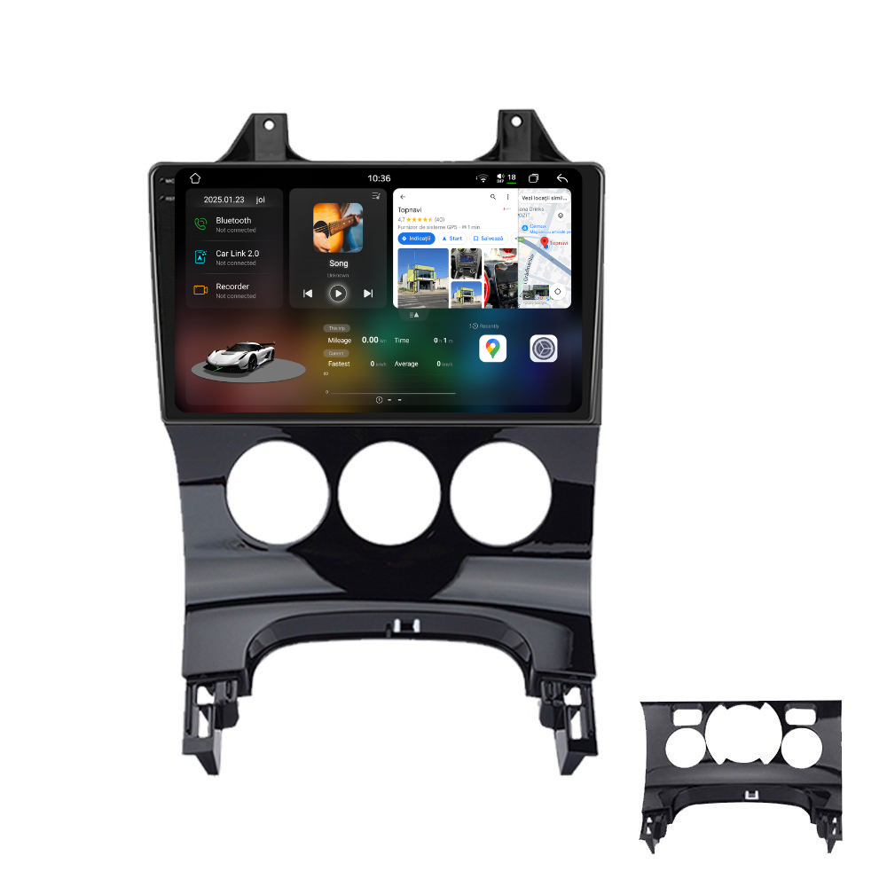 Navigatie Peugeot 3008 (2009-2015), Ecran 9 inch 2K, 12GB RAM 256GB, 8-core