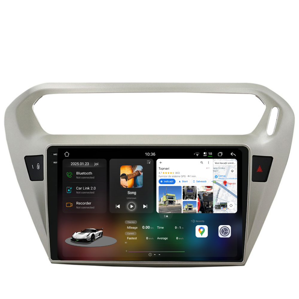 Navigatie Peugeot 301 (2013-2018), Ecran 9 inch 2K, 12GB RAM 256GB, 8-core