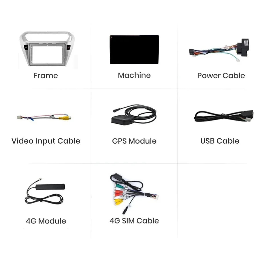 Navigatie Peugeot 301 (2013-2018), Ecran 9 inch, 4GB RAM 64GB, 8-core