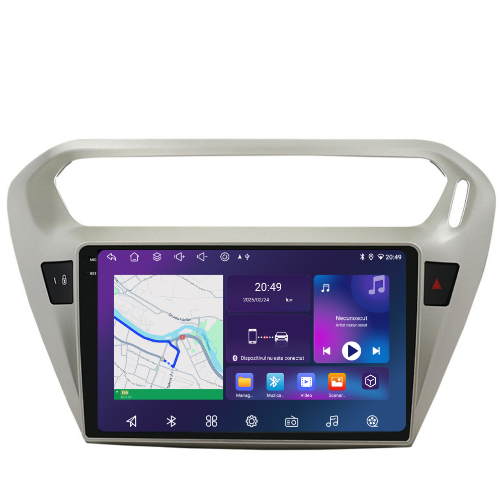Navigatie Peugeot 301 (2013-2018), Ecran 9 inch, 6GB RAM 128GB, 8-core