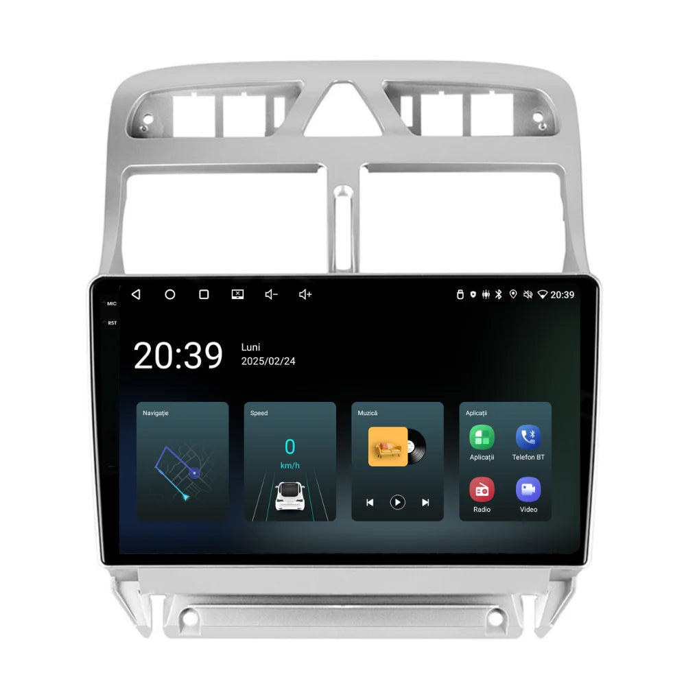 Navigație Peugeot 307 (2002-2013), Android, Ecran 9 inch, 8GB RAM 256GB, 8-core