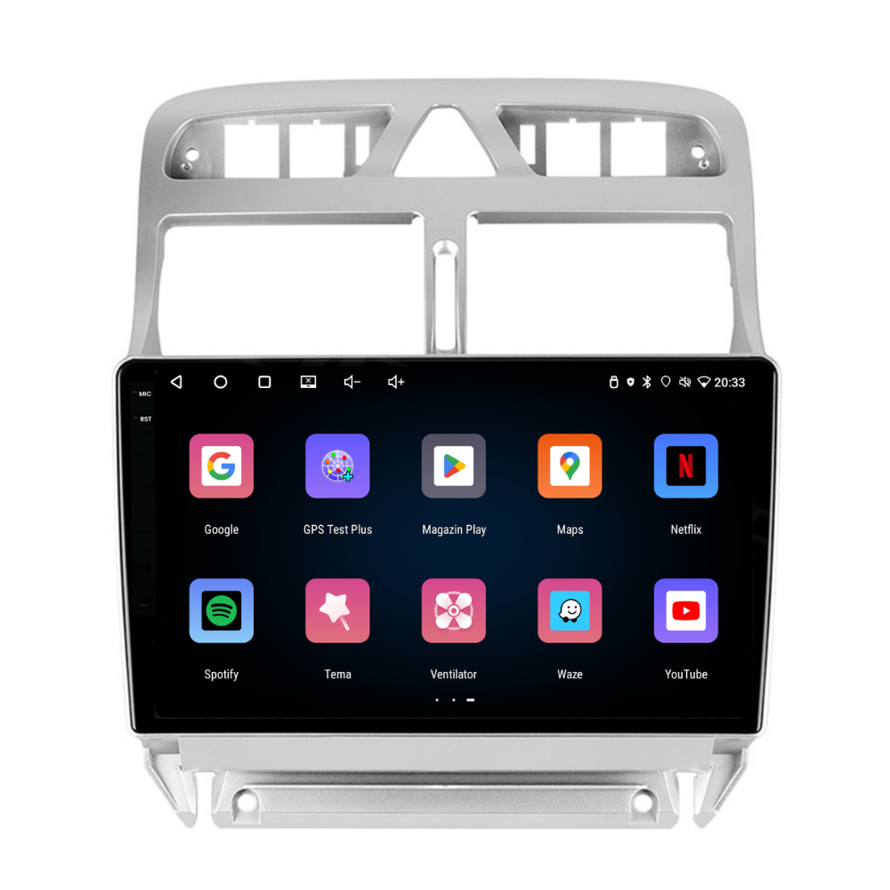 Navigație Peugeot 307 (2002-2013), Android, Ecran 9 inch, 4GB RAM 64GB, 4-core