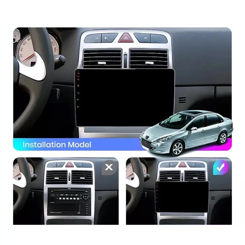 Navigație Peugeot 307 (2002-2013), Android, Ecran 9 inch, 4GB RAM 64GB, 8-core