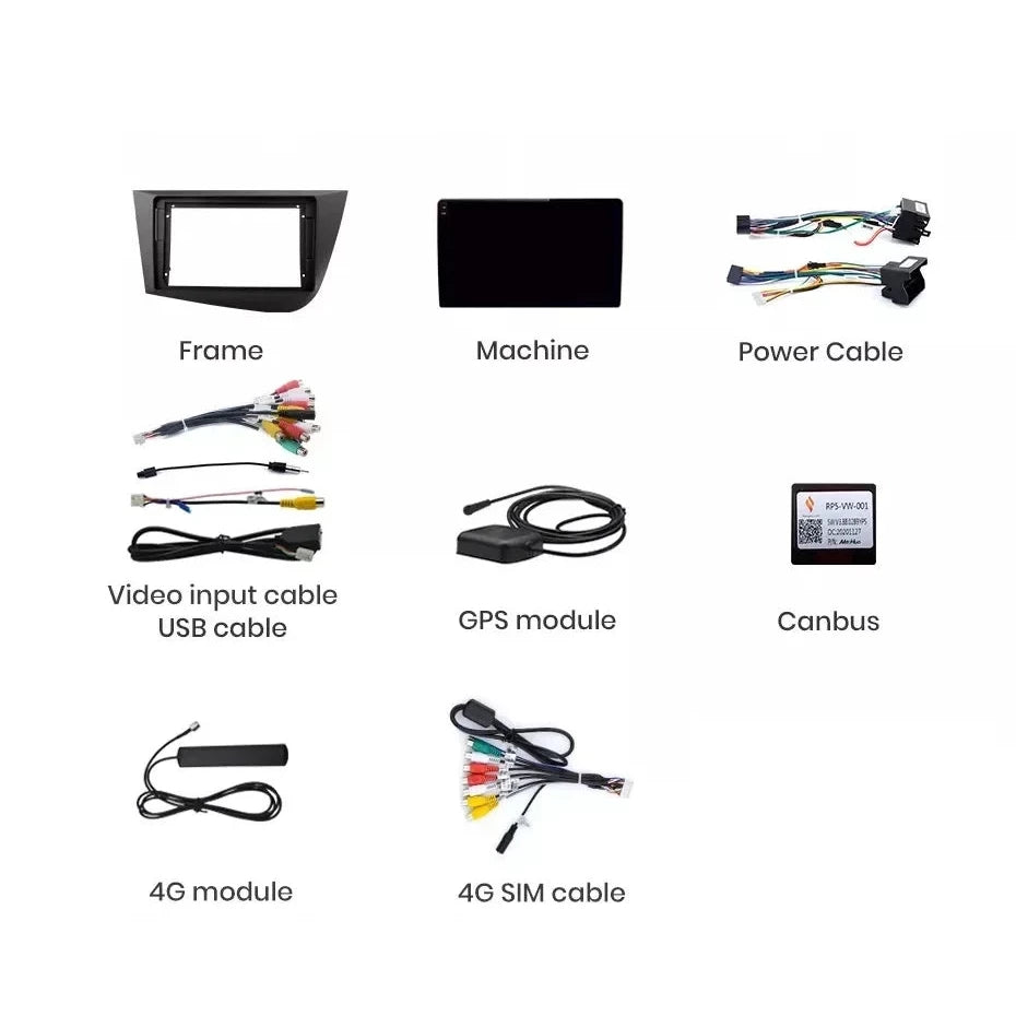 Navigatie Seat leon 2005-2012, Android 13,Ecran 2K, 4GB RAM 64GB, Octa Core, carplay /android auto