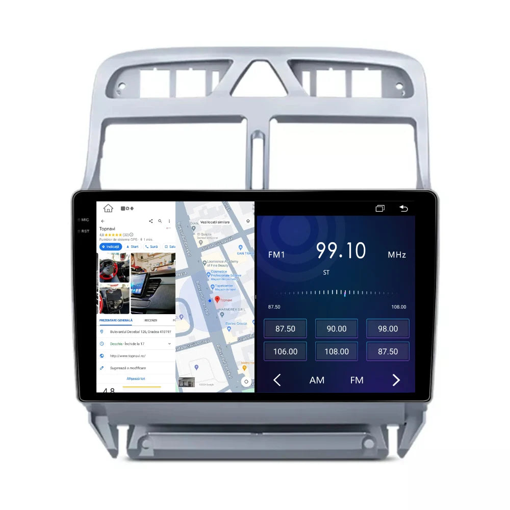 Navigatie Peugeot 307 2002-2013, Android 13,Ecran 2K, 8GB RAM 256GB, Octa Core, carplay /android auto
