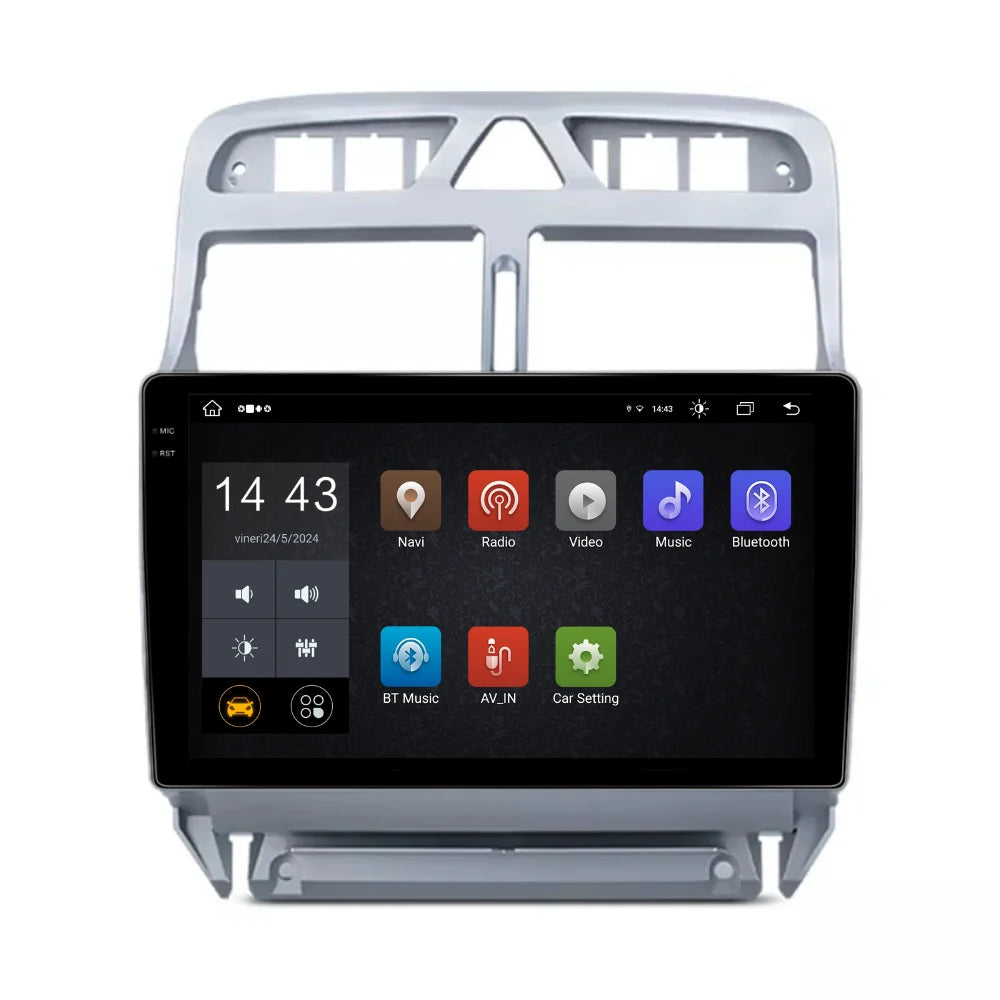 Navigatie Peugeot 307 2002-2013, Android 13,Ecran 2K, 8GB RAM 256GB, Octa Core, carplay /android auto