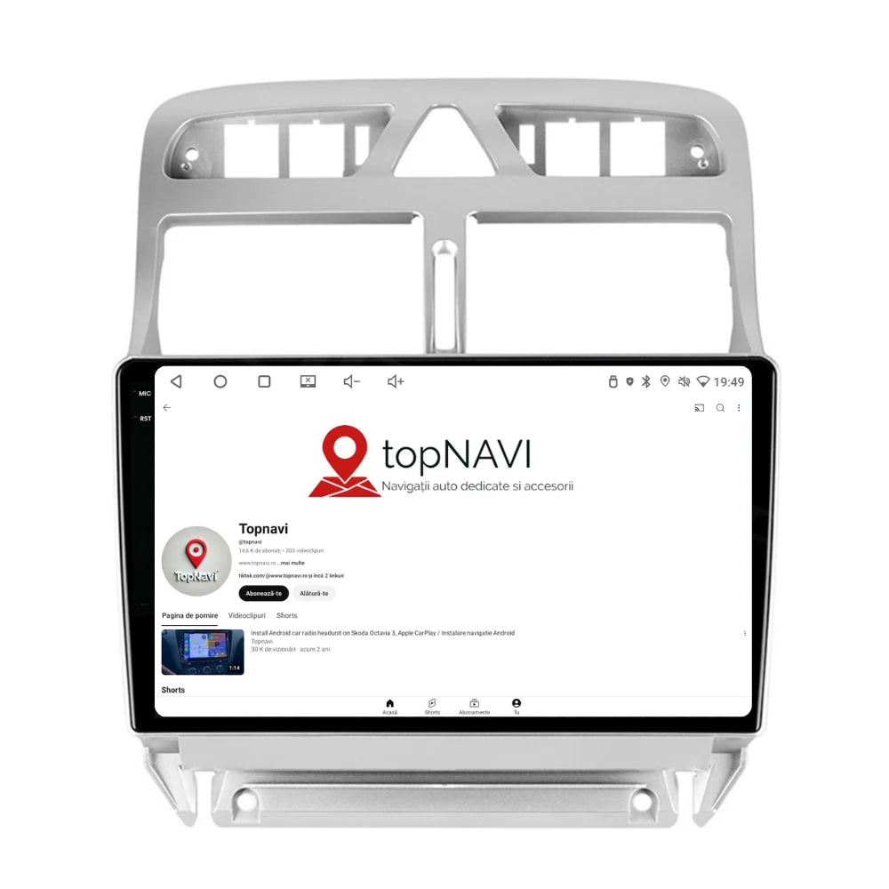 Navigație Peugeot 307 (2002-2013), Android, Ecran 9 inch 2K, 12GB RAM 256GB, 8-core