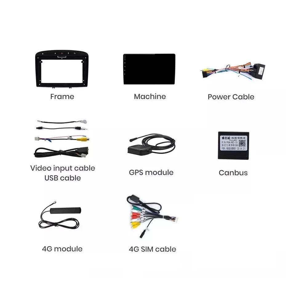Navigatie Peugeot 308 (2008-2020), Ecran 2K, 8GB RAM 256GB, 8-core
