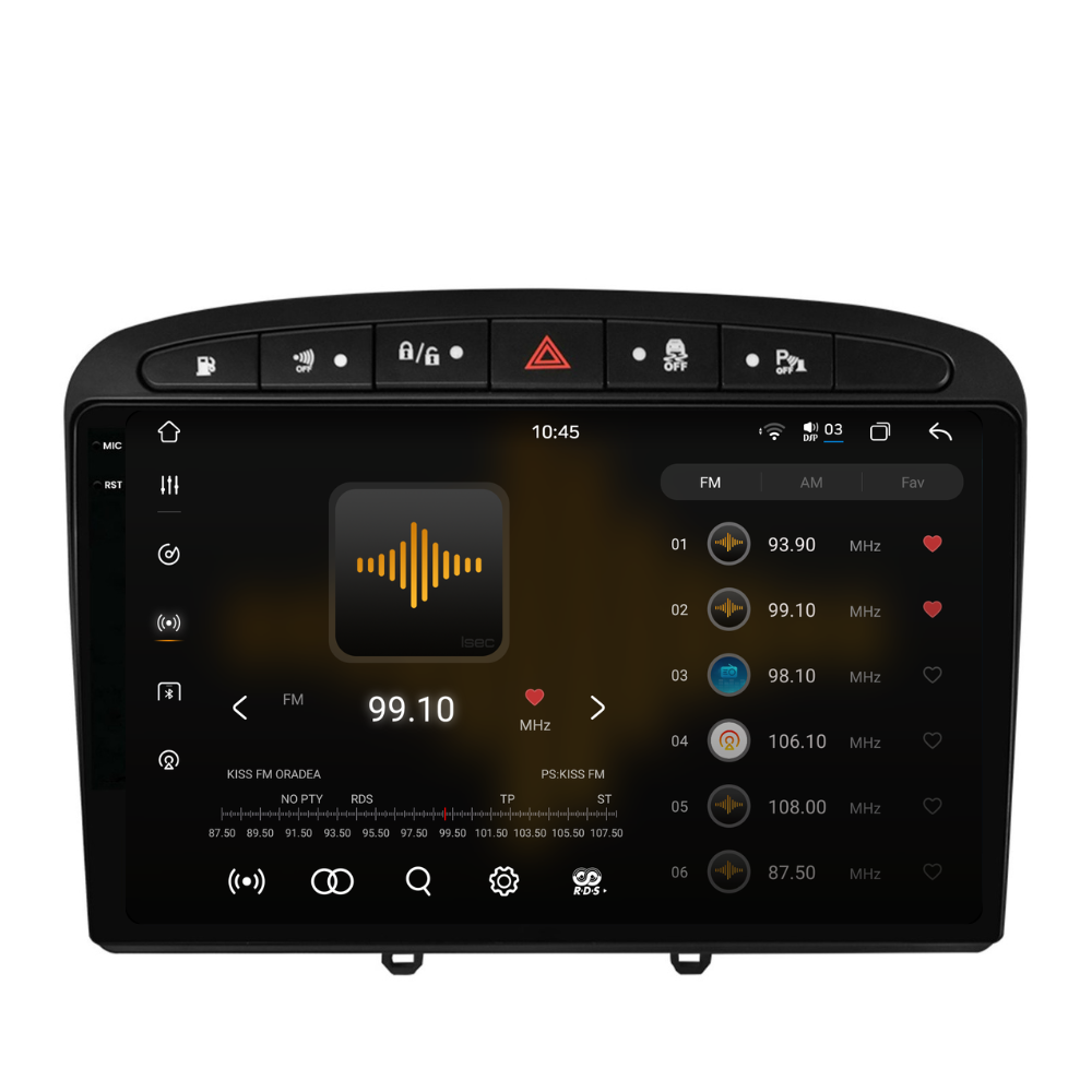 Navigatie Peugeot 308 (2008-2020), Ecran 9 inch 2K, 12GB RAM 256GB, 8-core