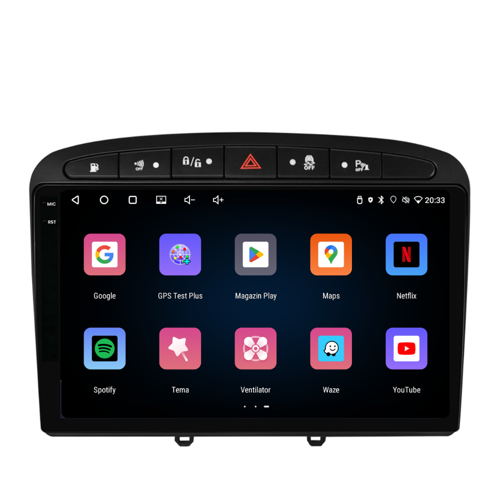 Navigatie Peugeot 308 (2008-2020), Ecran 9 inch, 4GB RAM 64GB, 4-core