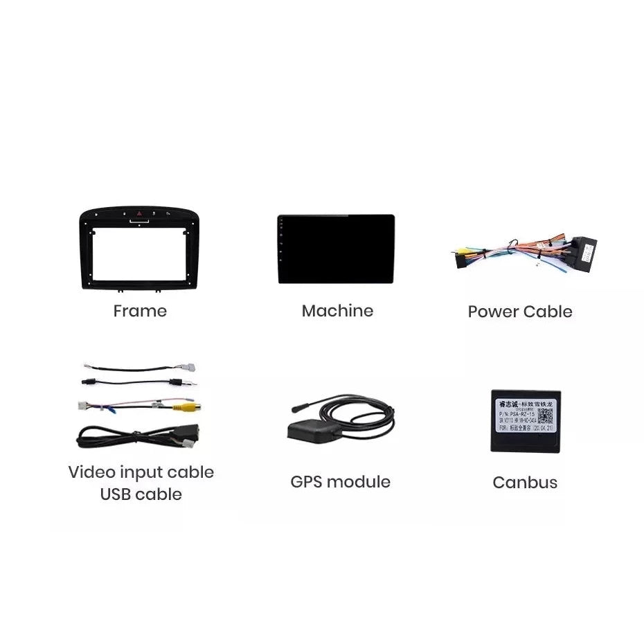 Navigatie Peugeot 308 (2008-2020), Ecran 9 inch, 1GB RAM 32GB