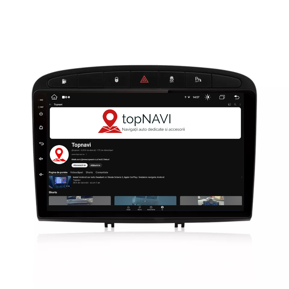 Navigatie Peugeot 308 (2008-2020), Ecran 9 inch, 1GB RAM 32GB