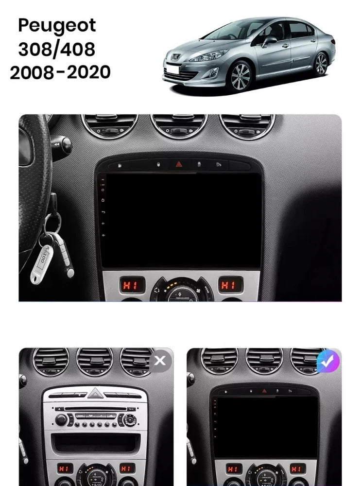 Navigatie Peugeot 308 (2008-2020), Ecran 9 inch, 4GB RAM 64GB, 8-core