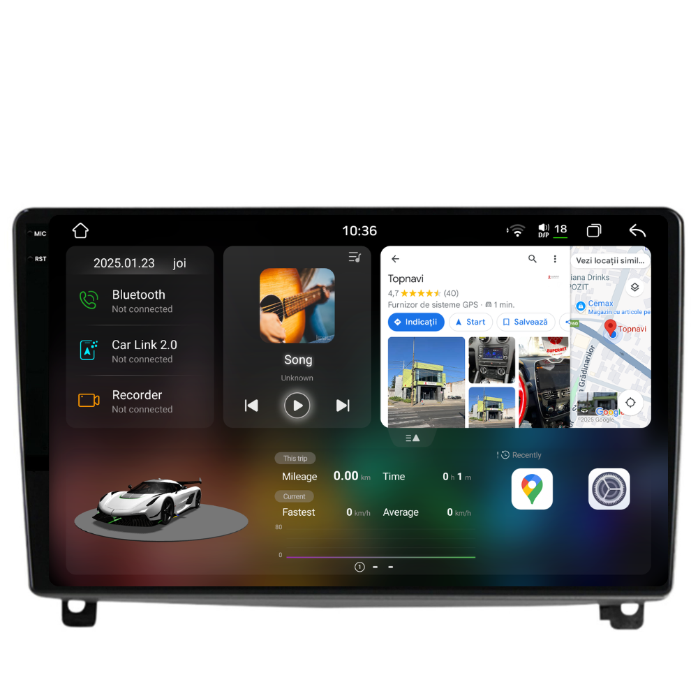 Navigatie Peugeot 407 (2004-2011), Ecran 9 inch 2K, 12GB RAM 256GB, 8-core