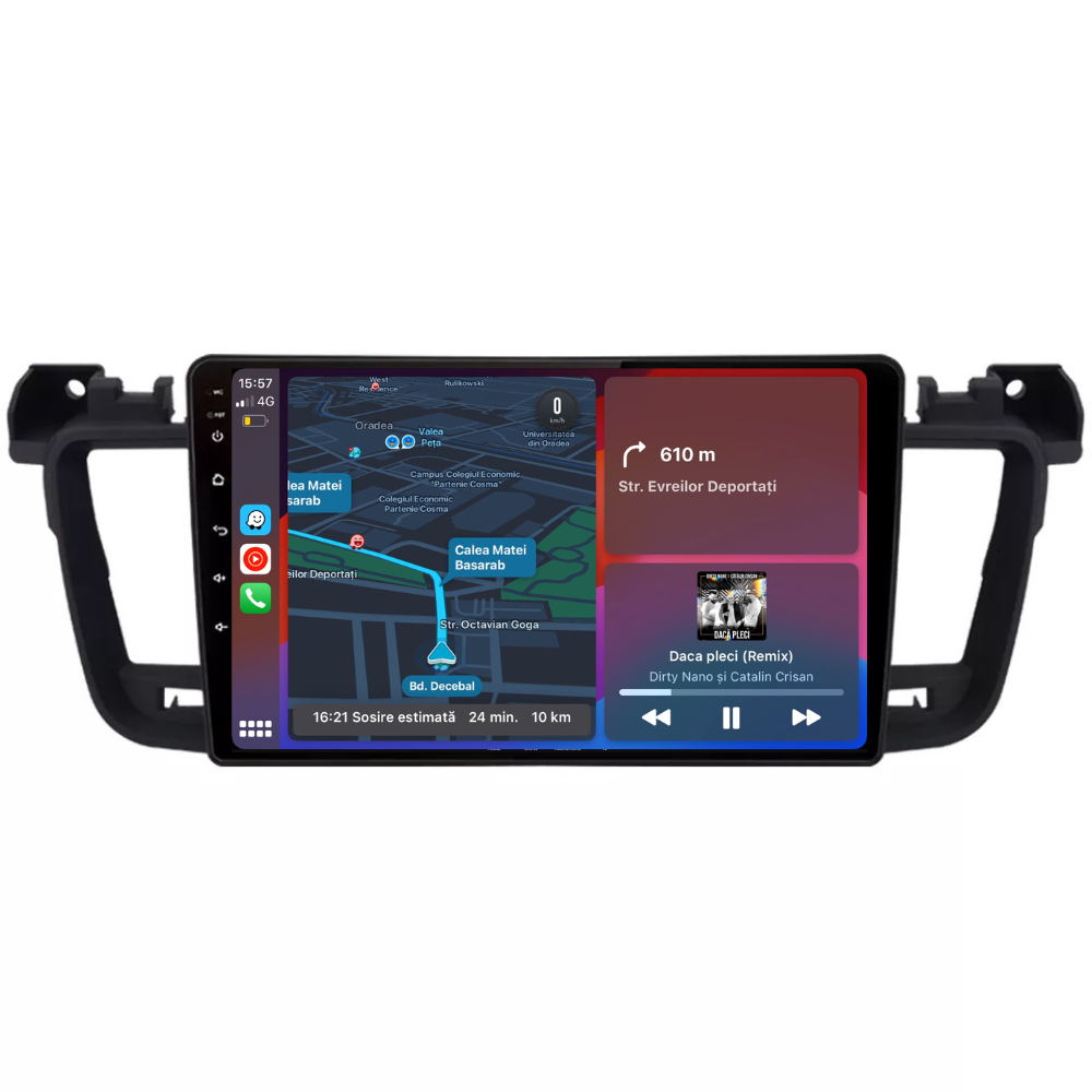 Navigatie Peugeot 508 (2011-2018), Ecran 9 inch, 1GB RAM, 32GB