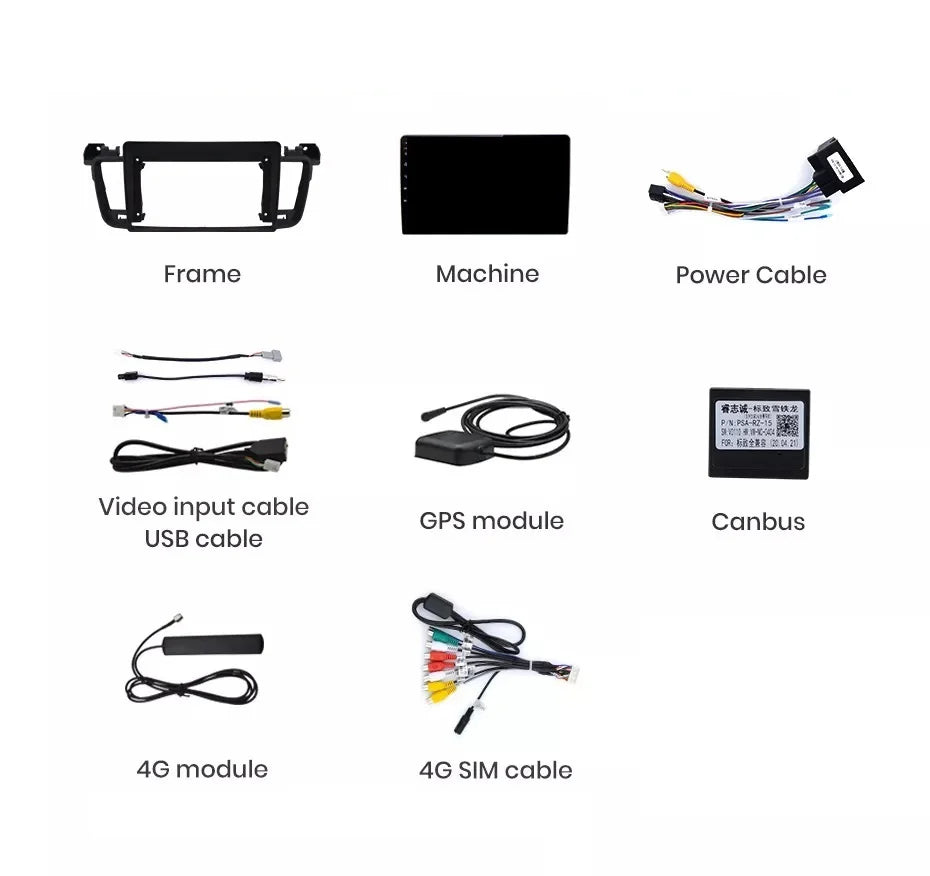 Navigatie Peugeot 508 (2011-2018), Ecran 9 inch, 4GB RAM, 64GB, 8-core