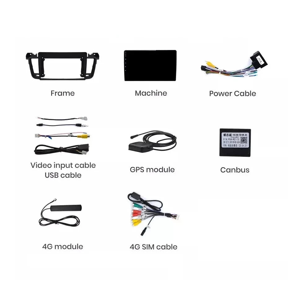 Navigatie Peugeot 508 (2011-2018), Ecran 2K, 4GB RAM, 64GB, 8-core