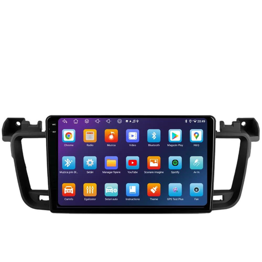 Navigatie Peugeot 508 (2011-2018), Ecran 9 inch, 4GB RAM, 64GB, 8-core