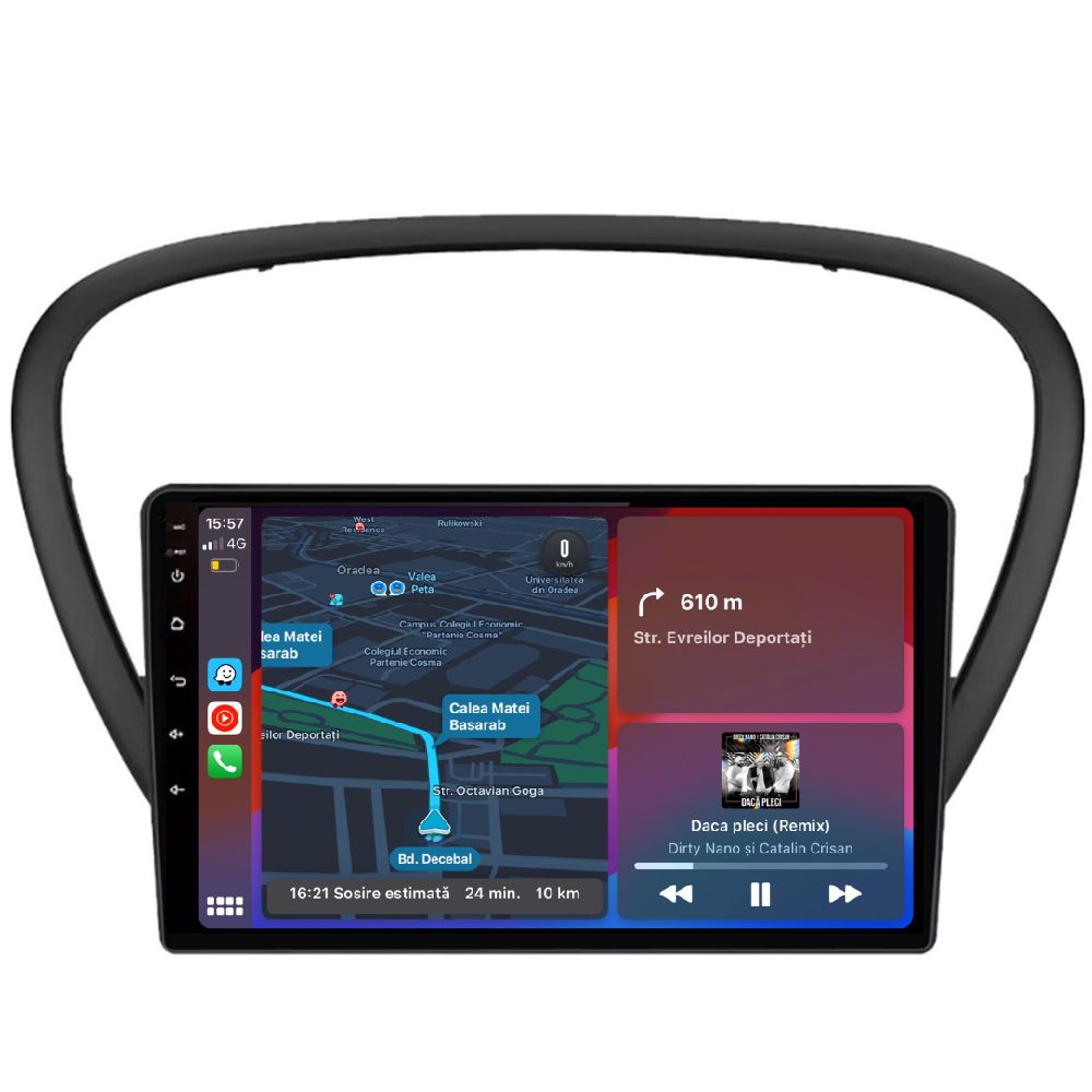 Navigatie Peugeot 607 (2004-2011), Ecran 9 inch, 1GB RAM 32GB