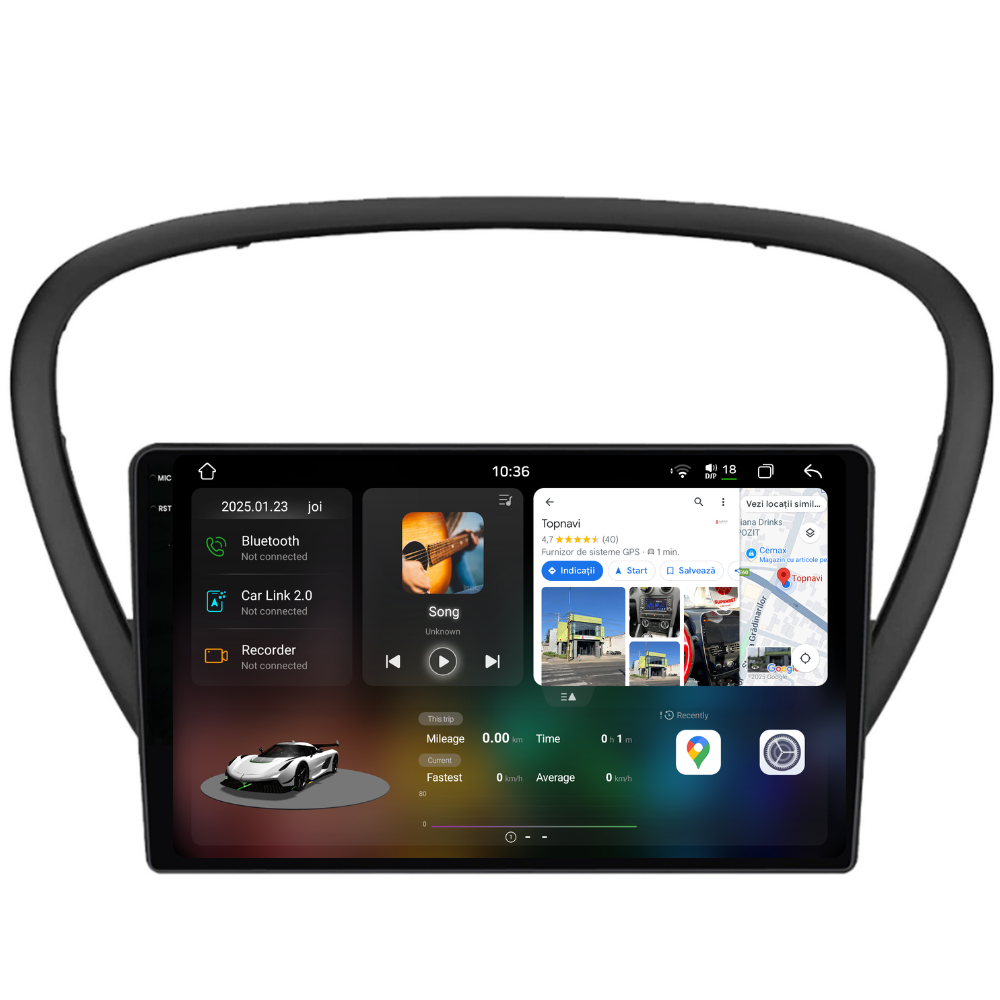 Navigatie Peugeot 607 (2004-2011), Ecran 9 inch 2K, 12GB RAM 256GB, 8-core