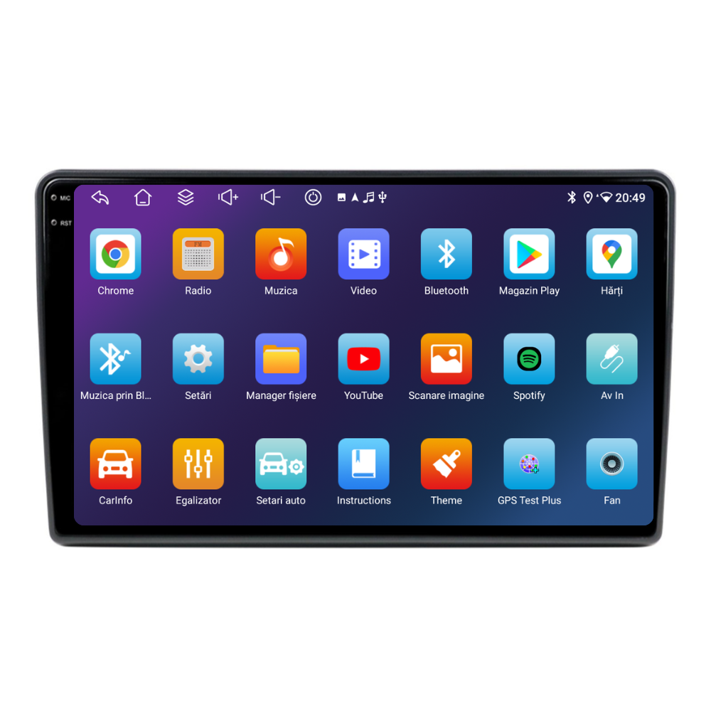 Navigatie Fiat Ducato (2006-2022), Ecran 9 inch, 4GB RAM 64GB, 8-core