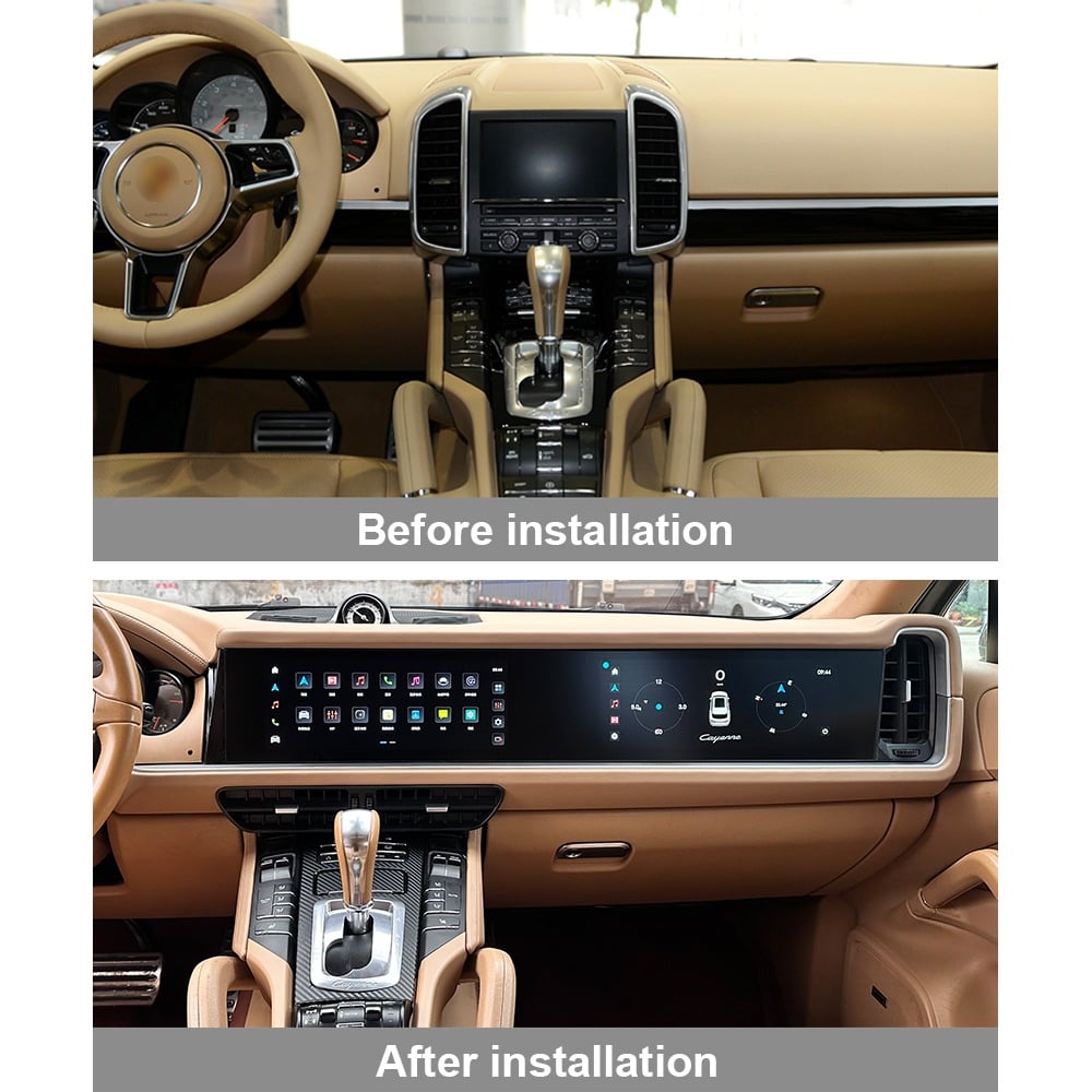 Navigație Porsche Cayenne (2010-2017), Ecran Dual Screen 24.6 inch, Android, 8GB RAM 256GB