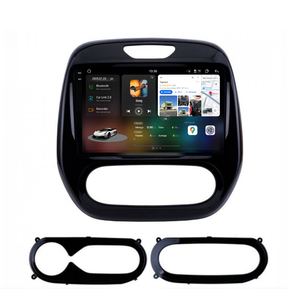 Navigatie Renault Captur (2013-2019), Android, Ecran 9 inch 2K, 12GB RAM 256GB, 8-core