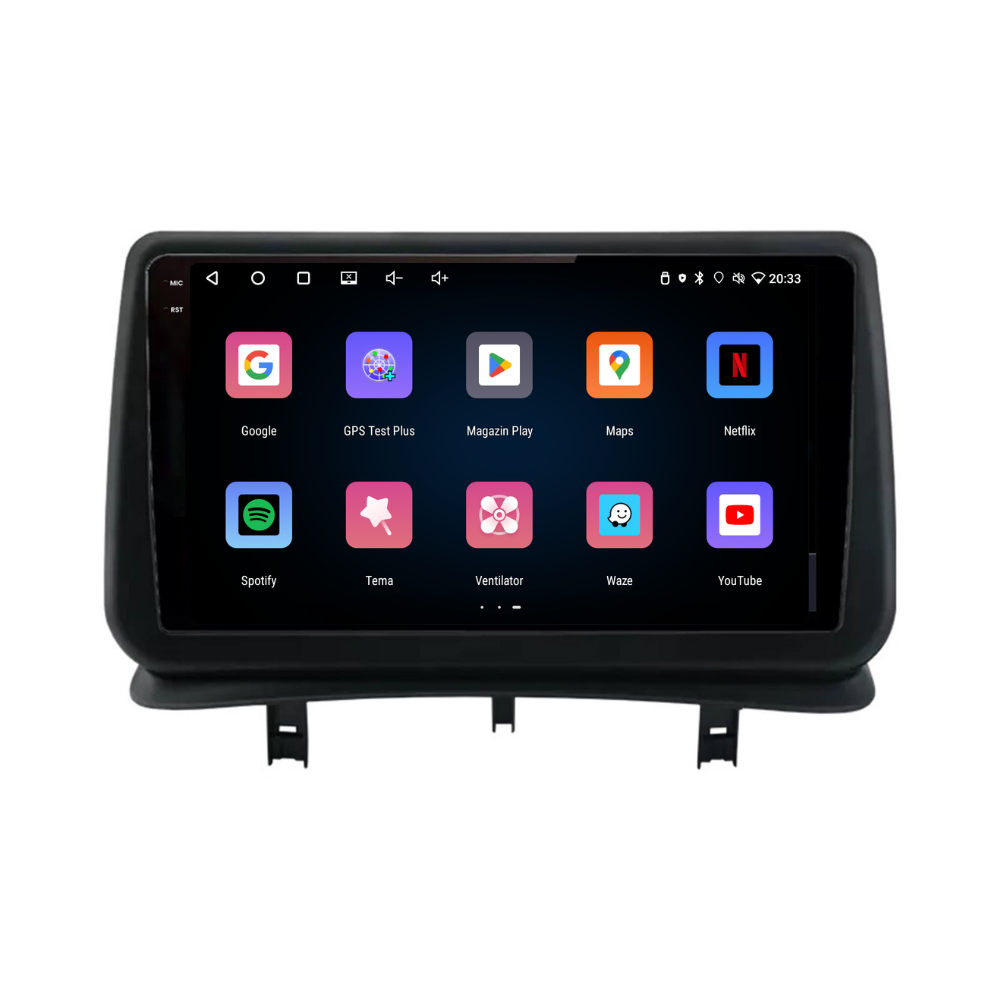 Navigatie Renault Clio 3 (2005-2014), Ecran 9 inch, 4GB RAM 64GB, 4-core