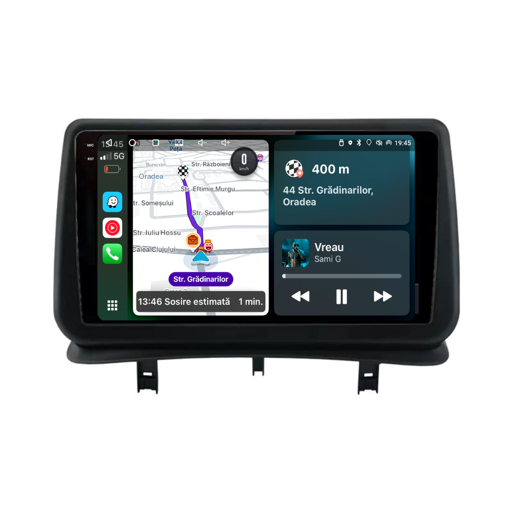 Navigatie Renault Clio 3 (2005-2014), Ecran 9 inch, 2GB RAM 32GB