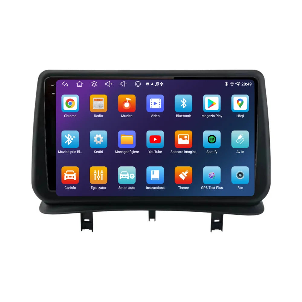 Navigatie Renault Clio 3 (2005-2014), Ecran 9 inch, 4GB RAM 64GB, 8-core