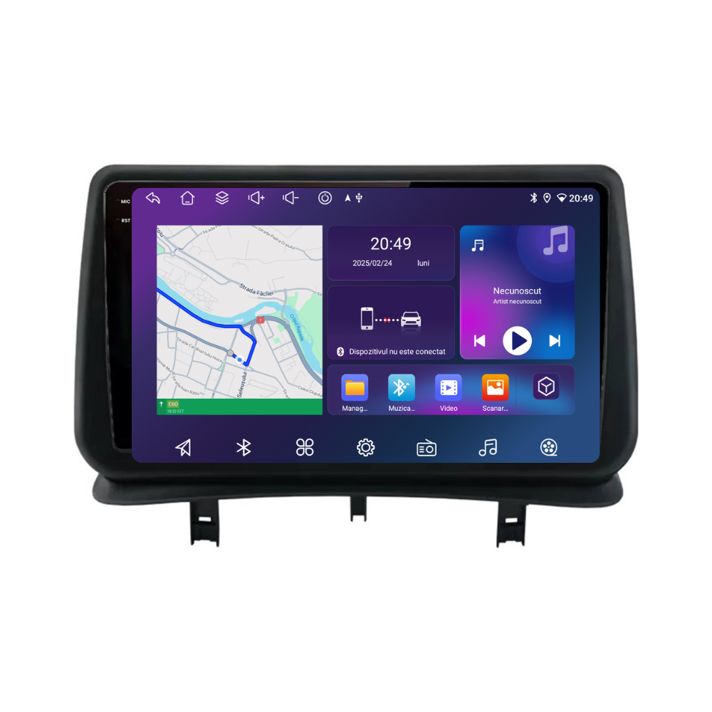 Navigatie Renault Clio 3 (2005-2014), Ecran 9 inch, 6GB RAM 128GB, 8-core