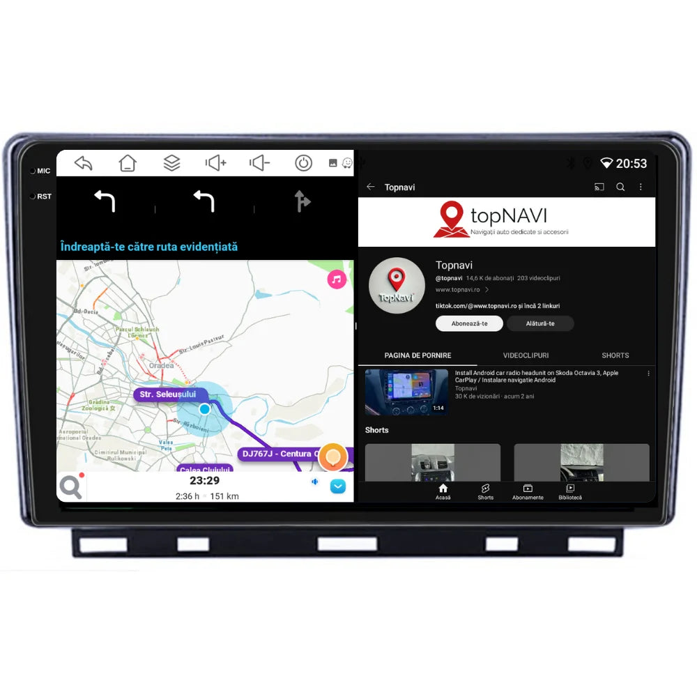 Navigatie Renault Clio 5 (2019+), Ecran 9 inch, 4GB RAM 64GB, 8-core