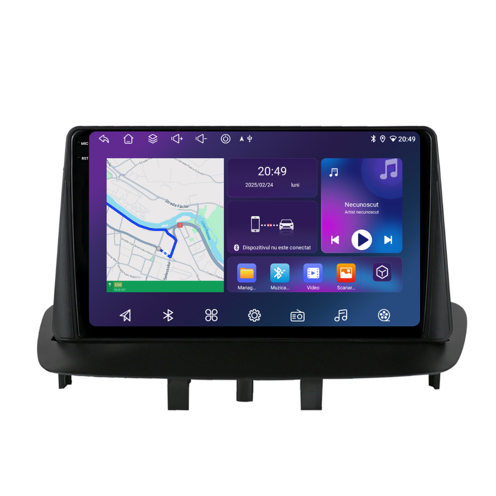 Navigatie Renault Fluence (2009-2017), Ecran 9 inch, 6GB RAM 128GB, 8-core