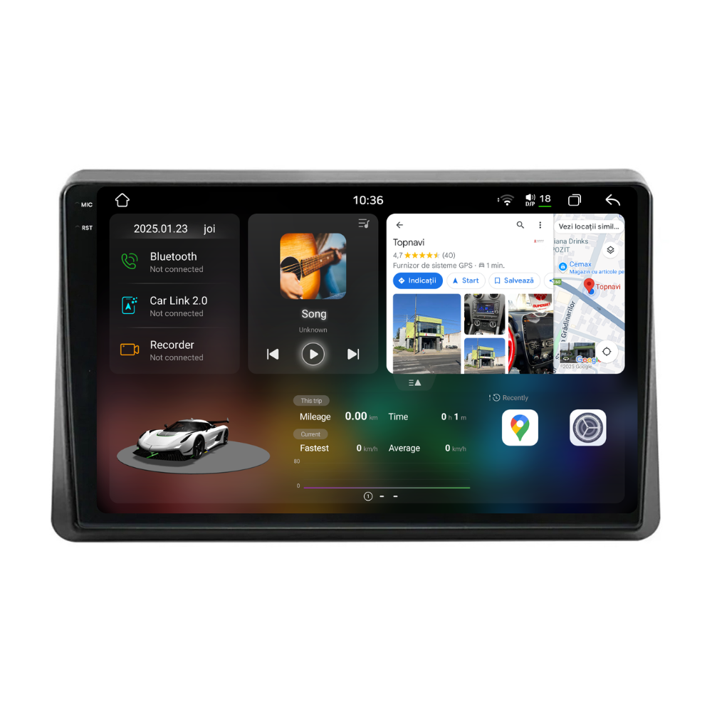 Navigatie Renault Express (2021+), Ecran 9 inch 2K, 12GB RAM 256GB, 8-core