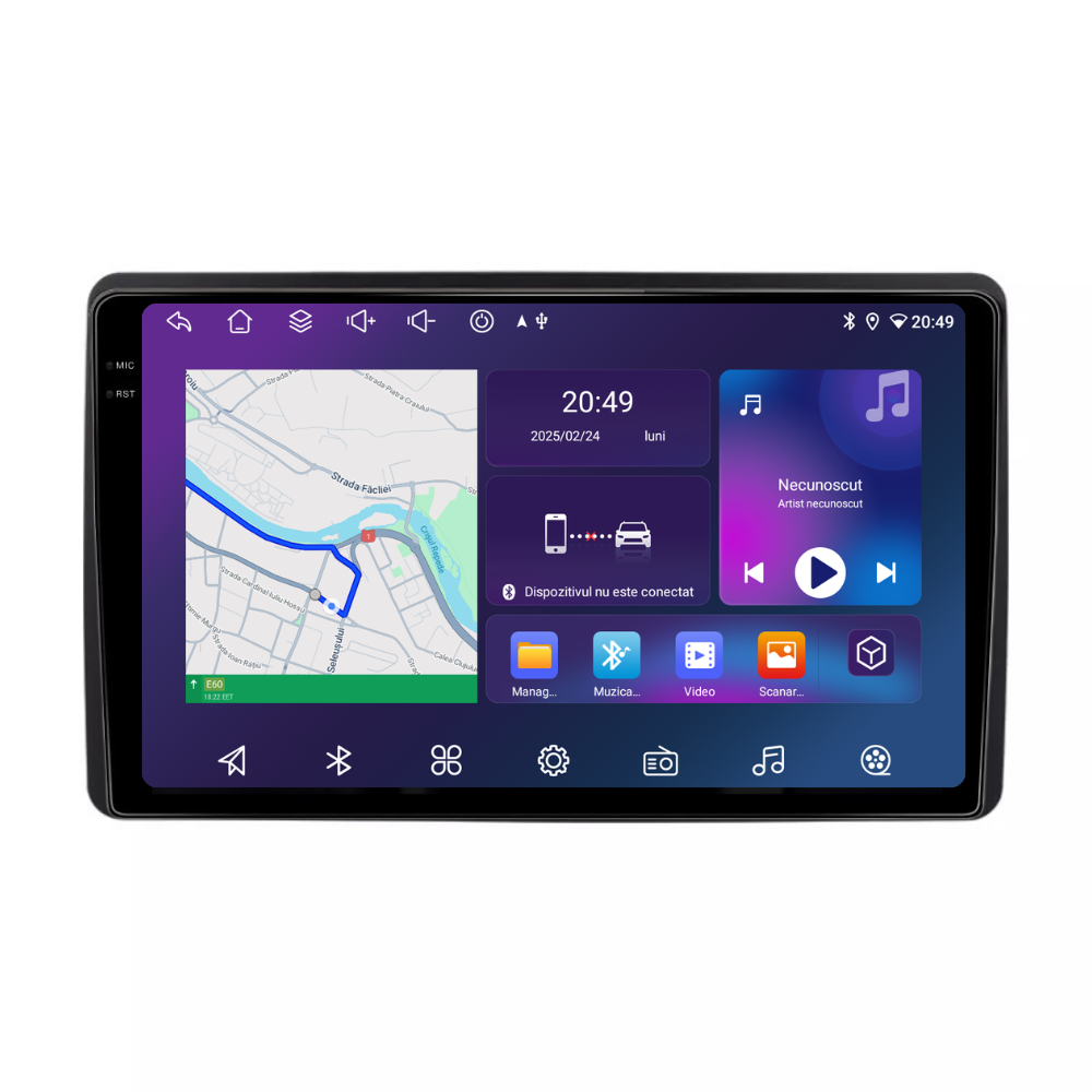 Navigatie Renault Express (2021+), Ecran 9 inch, 6GB RAM 128GB, 8-core