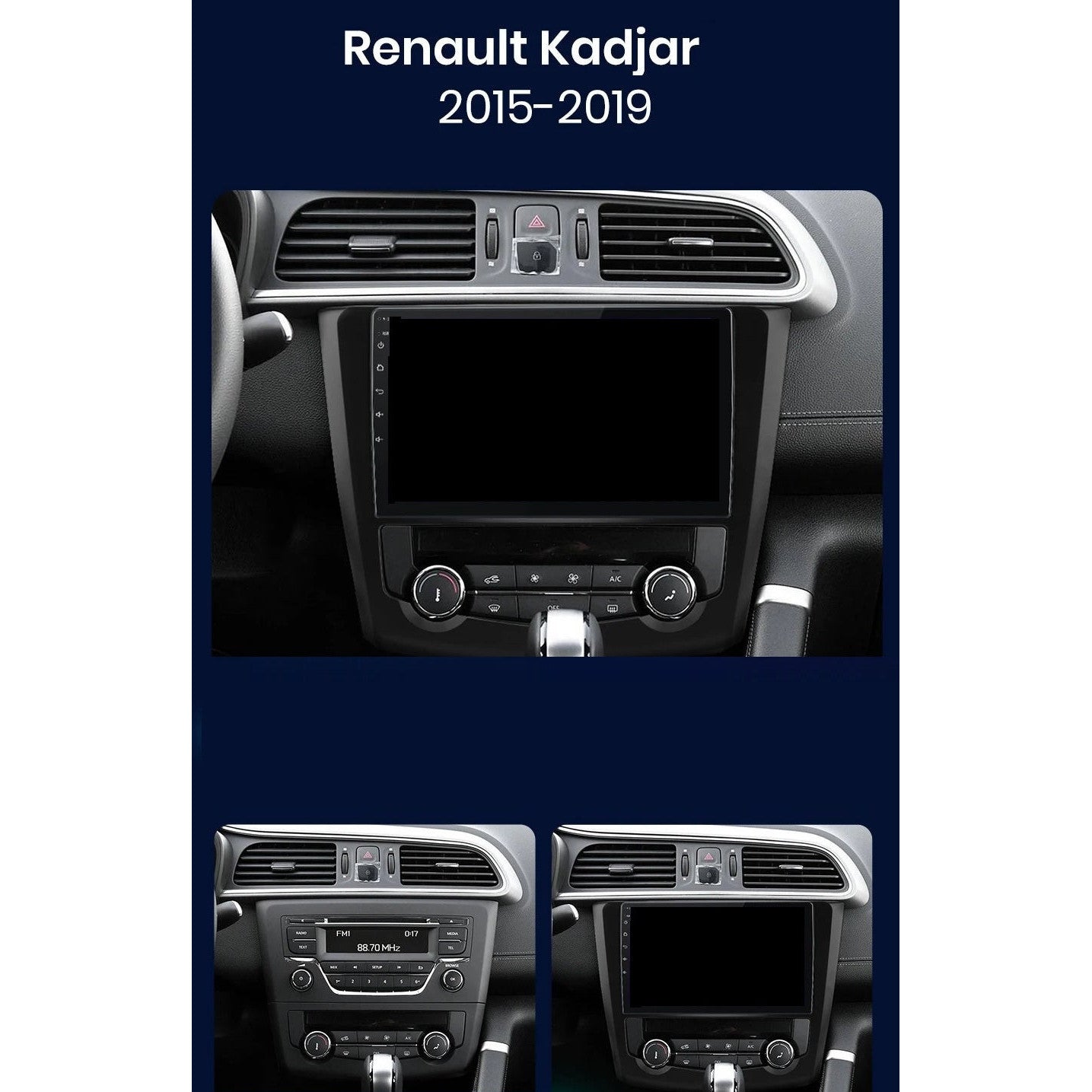 Navigatie Renault Kadjar 2015-2019, Android, Ecran 2K, 4GB RAM 64GB, carplay / android auto,octacore, 4G