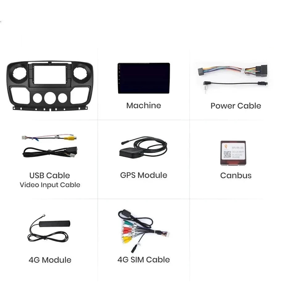 Navigatie Nissan NV400 (2010-2020), Ecran 10 inch, 1GB RAM 32GB