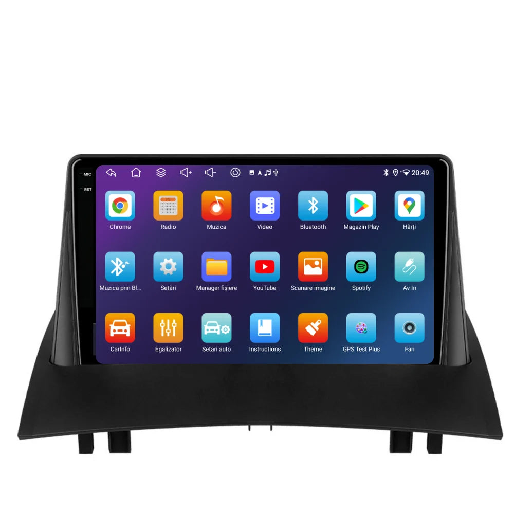 Navigatie Renault Megane 2 (2002-2009), Ecran 9 inch, 6GB RAM 128GB, 8-core
