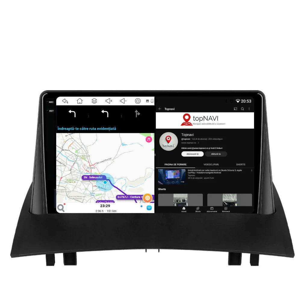 Navigatie Renault Megane 2 (2002-2009), Ecran 9 inch, 6GB RAM 128GB, 8-core