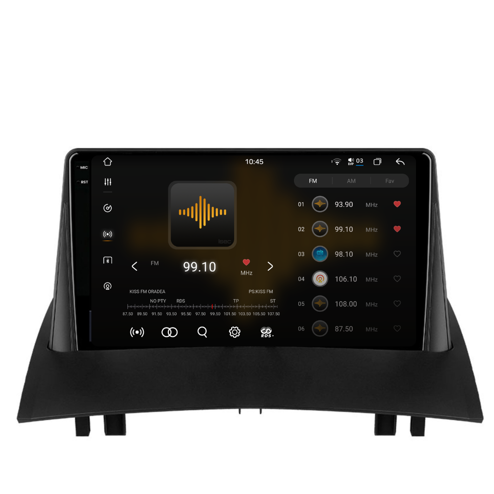 Navigatie Renault Megane 2 (2002-2009), Ecran 9 inch 2K, 12GB RAM 256GB, 8-core