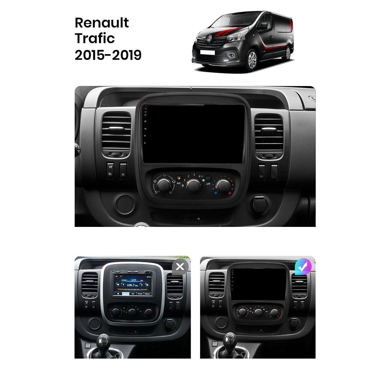 Navigatie Renault Trafic (2015-2019), Android, Ecran 2K, 8GB RAM 256GB, 8-core